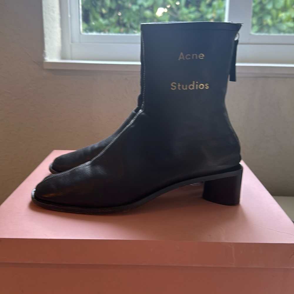 Acne Bertine Boots in Black Size 36